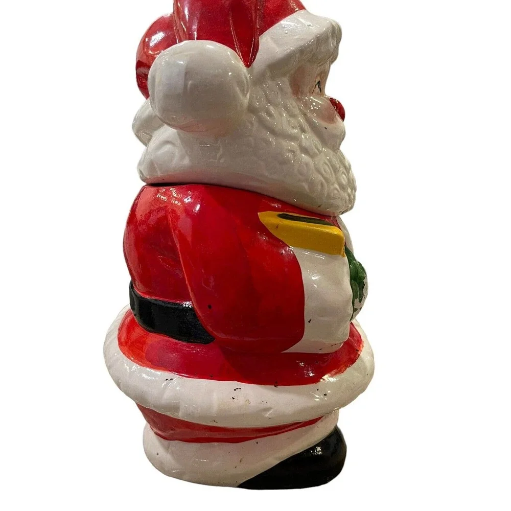 VTG Santa Claus St.‎ Nick Ceramic Porcelain Cookie Jar Christmas Holiday Decor